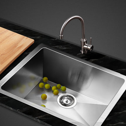 Cefito Kitchen Sink 51X45CM Stainless Steel Basin Single Bowl Silver.