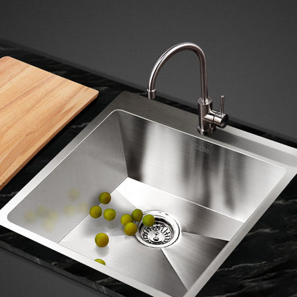 Cefito Kitchen Sink 53X50CM Stainless Steel Basin Single Bowl Silver.