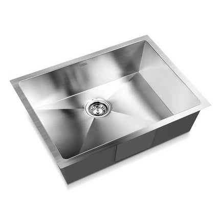Cefito Kitchen Sink 60X45CM Stainless Steel Basin Single Bowl Silver.