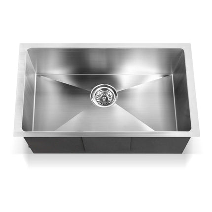 Cefito Kitchen Sink 70X45CM Stainless Steel Basin Single Bowl Silver.