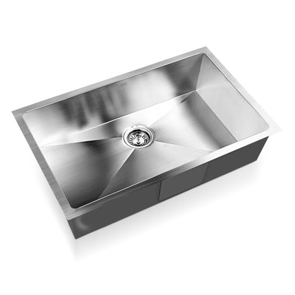 Cefito Kitchen Sink 70X45CM Stainless Steel Basin Single Bowl Silver.