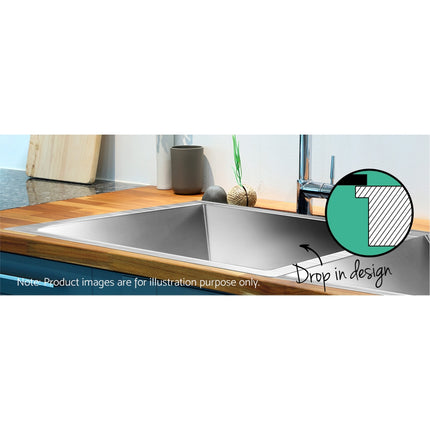 Cefito Kitchen Sink 71X45CM Stainless Steel Basin Double Bowl Silver.