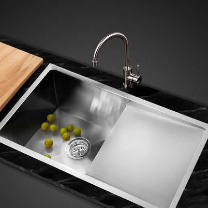Cefito Kitchen Sink 87X45CM Stainless Steel Basin Single Bowl Silver.