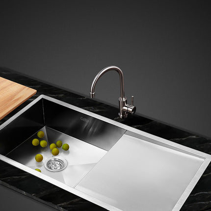 Cefito Kitchen Sink 96X45CM Stainless Steel Basin Single Bowl Silver.