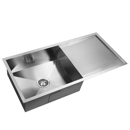 Cefito Kitchen Sink 96X45CM Stainless Steel Basin Single Bowl Silver.