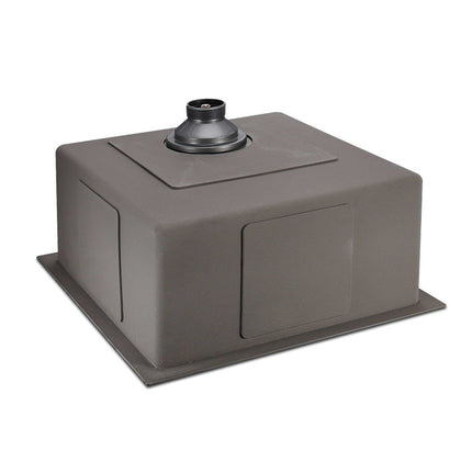 Cefito Kitchen Sink 44X44CM Stainless Steel Basin Single Bowl Black.
