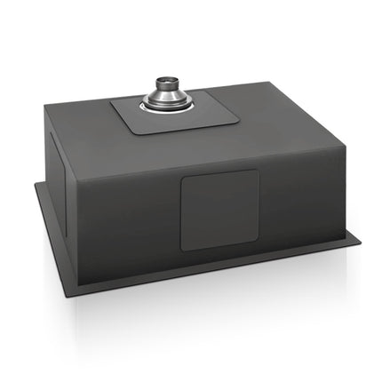 Cefito Kitchen Sink 70X45CM Stainless Steel Basin Single Bowl Black.