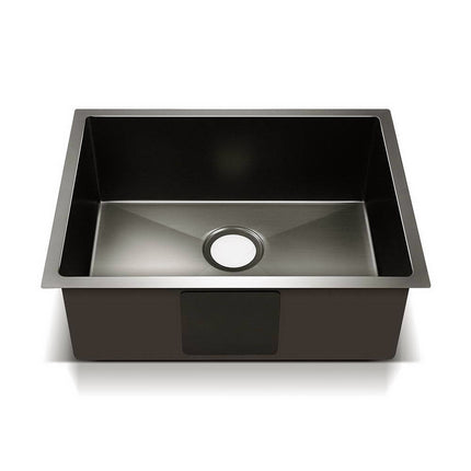 Cefito Kitchen Sink 60X45CM Stainless Steel Basin Single Bowl Black.