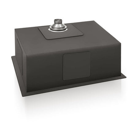 Cefito Kitchen Sink 60X45CM Stainless Steel Basin Single Bowl Black.