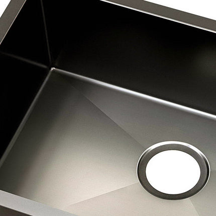 Cefito Kitchen Sink 60X45CM Stainless Steel Basin Single Bowl Black.
