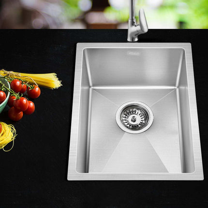 Cefito Kitchen Sink 44X34CM Stainless Steel Nano Basin Single Bowl Silver.