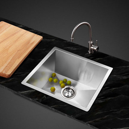 Cefito Kitchen Sink 36X36CM Stainless Steel Nano Basin Single Bowl Silver.