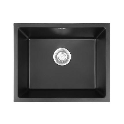 Cefito Kitchen Sink 55x45cm Granite Stone Sink Single Bowl Black.