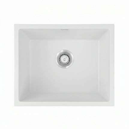 Cefito Kitchen Sink 55x45cm Granite Stone Sink Single Bowl White.