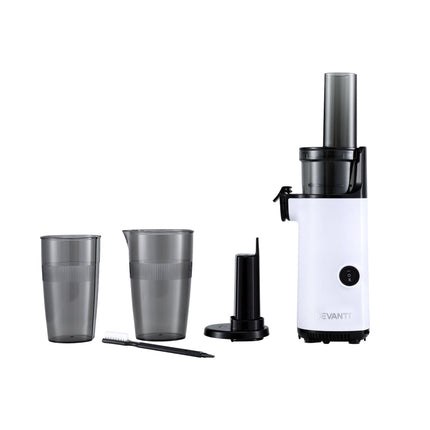 Devanti Slow Juicer Cold Press Fruit Juice Extractor 130W White.