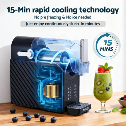 Devanti 1.8L Slushie Machine Maker Frozen Smoothies Milkshakes Black.