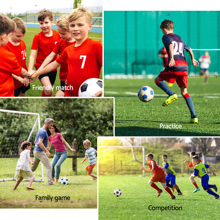 Everfit 8FT Soccer Football Goal Net UPVC Frame with PE Mesh Weatherproof Portable Goals for Backyard Training Competitive Play.