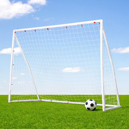 Everfit 8FT Soccer Football Goal Net UPVC Frame with PE Mesh Weatherproof Portable Goals for Backyard Training Competitive Play.