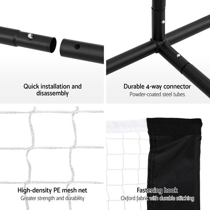 Everfit 3.6M Badminton Tennis Net Portable Volleyball Kit Adjustable Height.