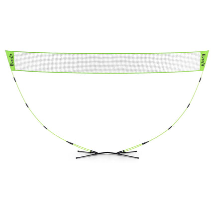Everfit 3M Badminton Tennis Net Portable Volleyball Kit Yellow.