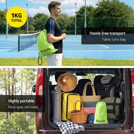 Everfit 3M Badminton Tennis Net Portable Volleyball Kit Yellow.