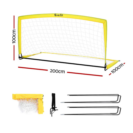 Everfit 2m Football Soccer Net Portable Goal Net Rebounder Sports Training.