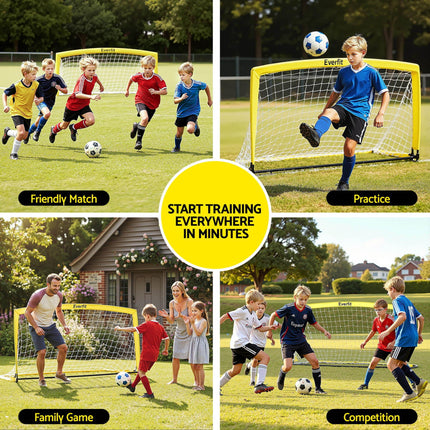 Everfit 2m Football Soccer Net Portable Goal Net Rebounder Sports Training.