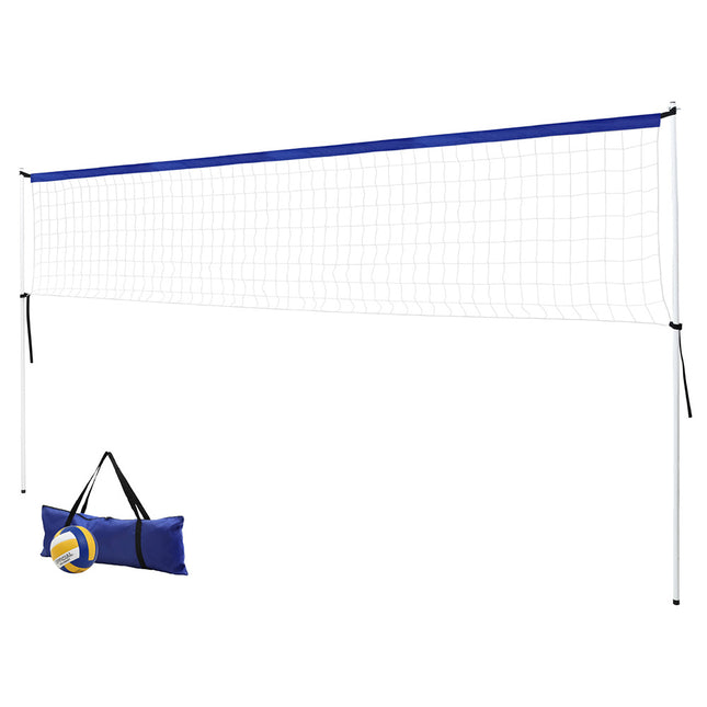 Everfit 6M Portable Volleyball Net Set Adjustable Height Multi-Sport Net with Ball and Bag.