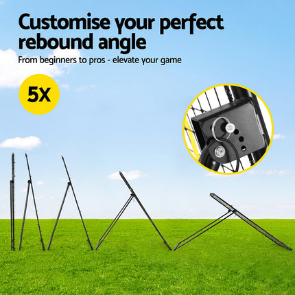 Everfit 7ft 2.1M Volleyball Net Football Baseball Goal Netting with Frame Angle Adjustable Rebounder.