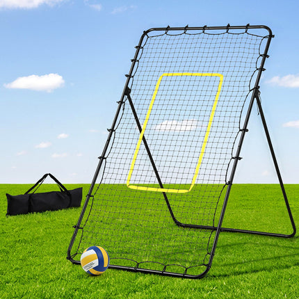Everfit 7ft 2.1M Volleyball Net Football Baseball Goal Netting with Frame Angle Adjustable Rebounder.