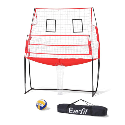 Everfit 8ft Volleyball Net Training Equipment Adjustable Height Portable with Ball and Bag.