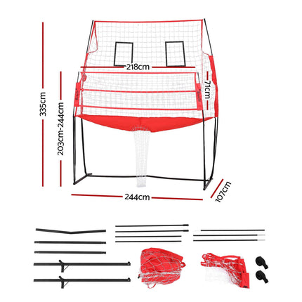 Everfit 8ft Volleyball Net Training Equipment Adjustable Height Portable with Ball and Bag.