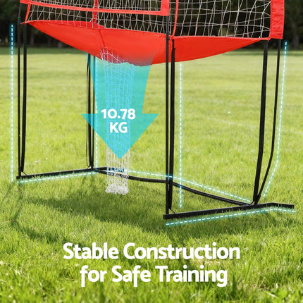 Everfit 8ft Volleyball Net Training Equipment Adjustable Height Portable with Ball and Bag.