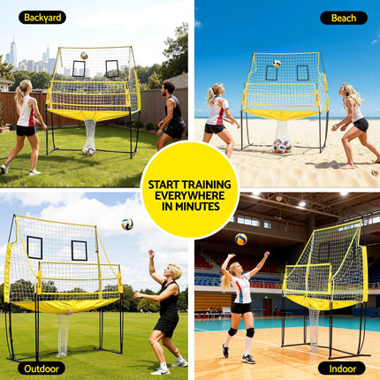 Everfit 8ft Volleyball Net Free-standing Adjustable Height Portable with Ball and Bag.