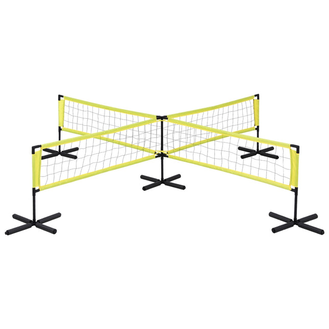 Everfit Water Volleyball Net Set Portable Swimming Pool Nets Game 4 Anchor Bags.