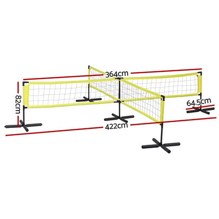 Everfit Water Volleyball Net Set Portable Swimming Pool Nets Game 4 Anchor Bags.