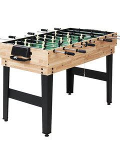 10-in-1 Games Table Soccer Foosball Pool Table Tennis Air Hockey Chess Cards.