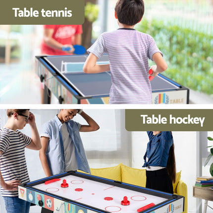 4-in-1 Soccer Table Foldable Game Foosball Table Tennis Pool Hockey.