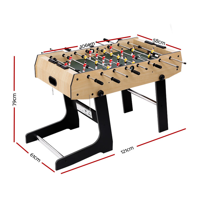 4FT Soccer Table Foosball Football Game Home Family Party Gift Playroom Foldable.