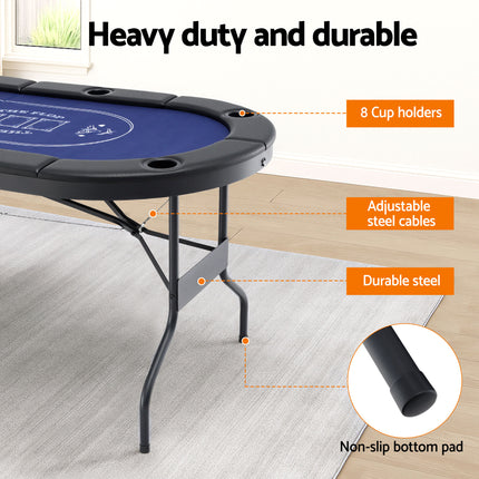 Poker Table Top Folding Poker Table 8 Player 183cm.