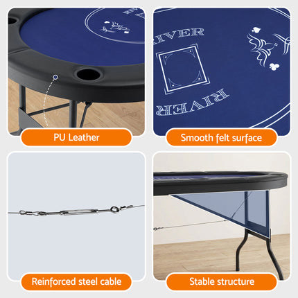 Poker Table Top Folding Poker Table 8 Player 183cm.