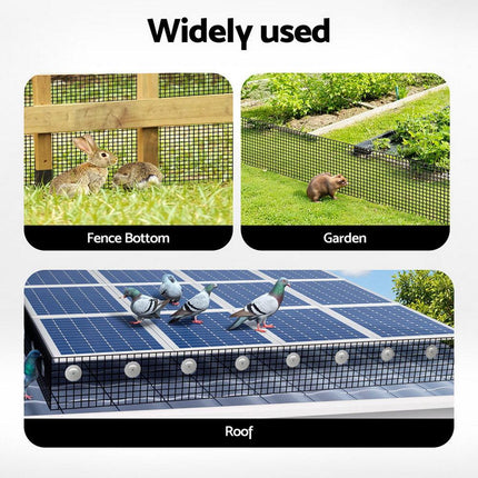 Gardeon 20cm x 30M Solar Panel Bird Guard Mesh Critter Guard Roll Kit with Rust-Proof PVC Coating.