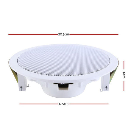 2 x 6" In Ceiling Speakers Home 80W Speaker Theatre Stereo Outdoor Multi Room.