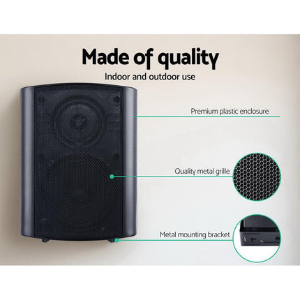 2-Way In Wall Speakers Home Speaker Outdoor Indoor Audio TV Stereo 150W.
