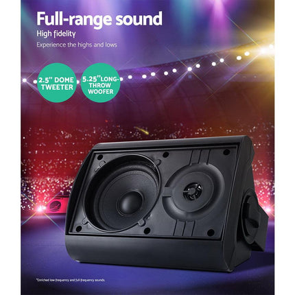 2-Way In Wall Speakers Home Speaker Outdoor Indoor Audio TV Stereo 150W.