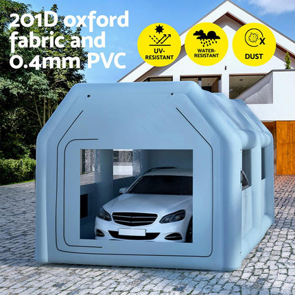 Giantz Inflatable Spray Booth 4X3M Car Paint Tent Filter System Blower.