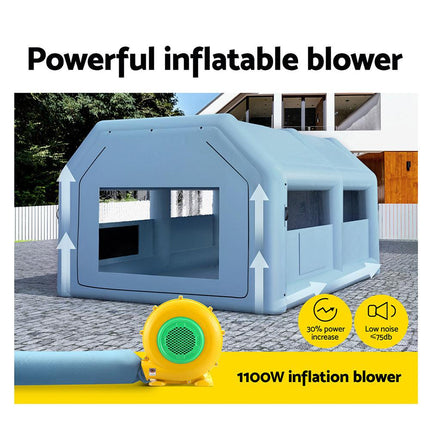 Giantz Inflatable Spray Booth 6X4M Car Paint Tent Filter System Blower.