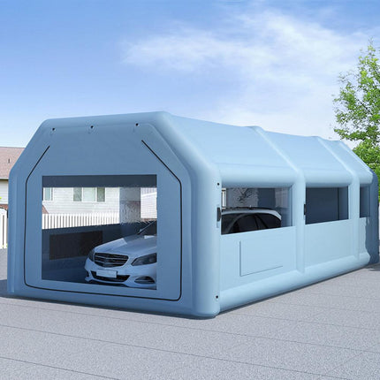 Giantz Inflatable Spray Booth 8.5X4.6M Car Paint Tent Filter System 2 Blowers.