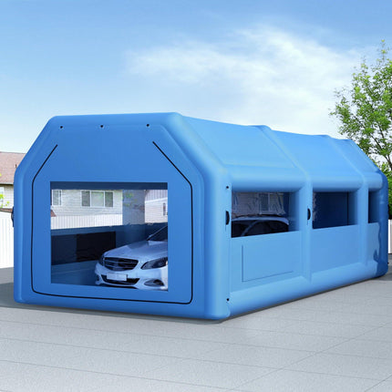 GIANTZ Inflatable Spray Booth Car Paint Tent 8.5x4.8m 2 Blowers Filter Mobile Garage Workstation.