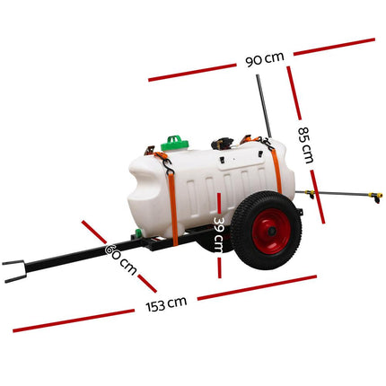 Giantz Weed Sprayer 100L Trailer 1.5M Boom Garden Spray.